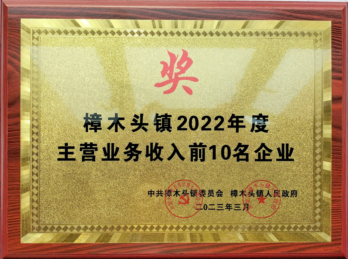 我司被评为“镇2022年度先进单位”